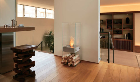 Ecosmart Fire Ghost Designer Fireplace - Black Finish